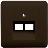 Лицевая панель Jung CD500 для 2-м. розетки RJ11/RJ45 коричневый картинка